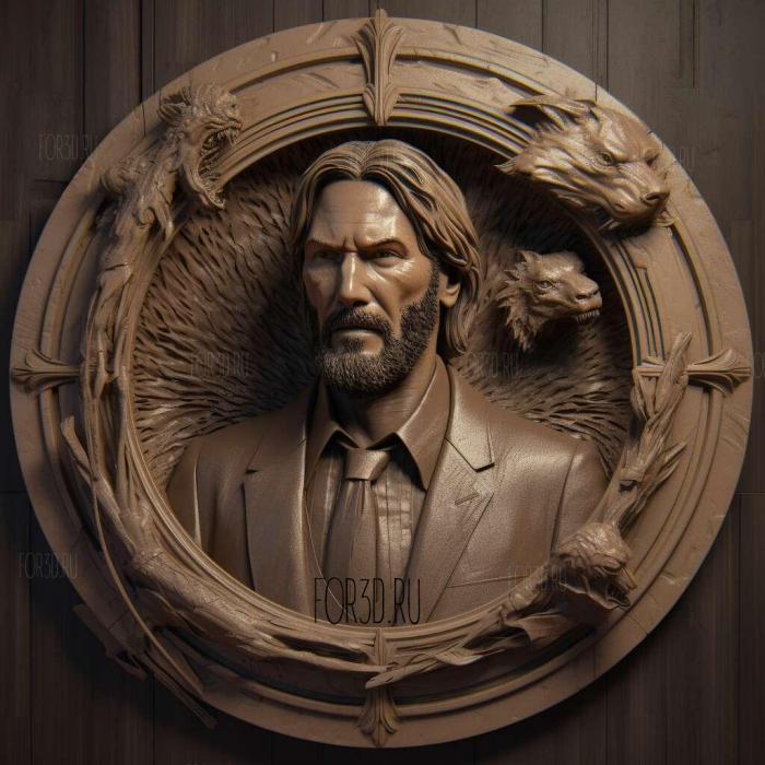 john wick 4 stl model for CNC